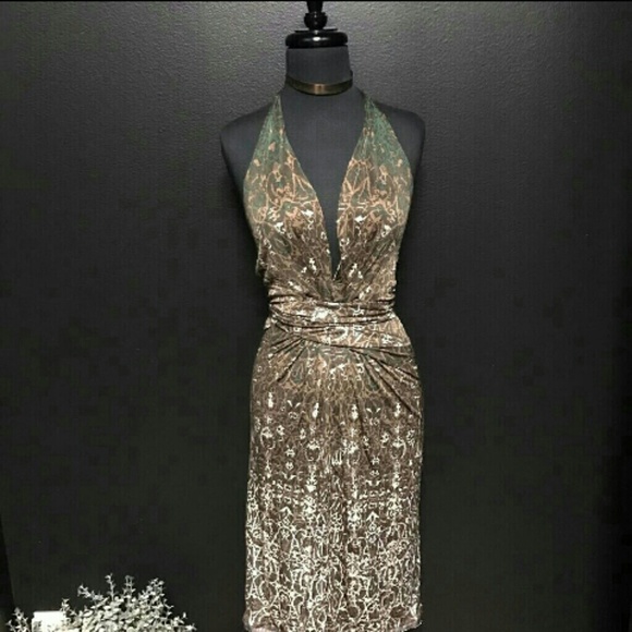 Elie Tahari Dresses & Skirts - ELIE TAHARI Halter Top Open Back Dress Sz S